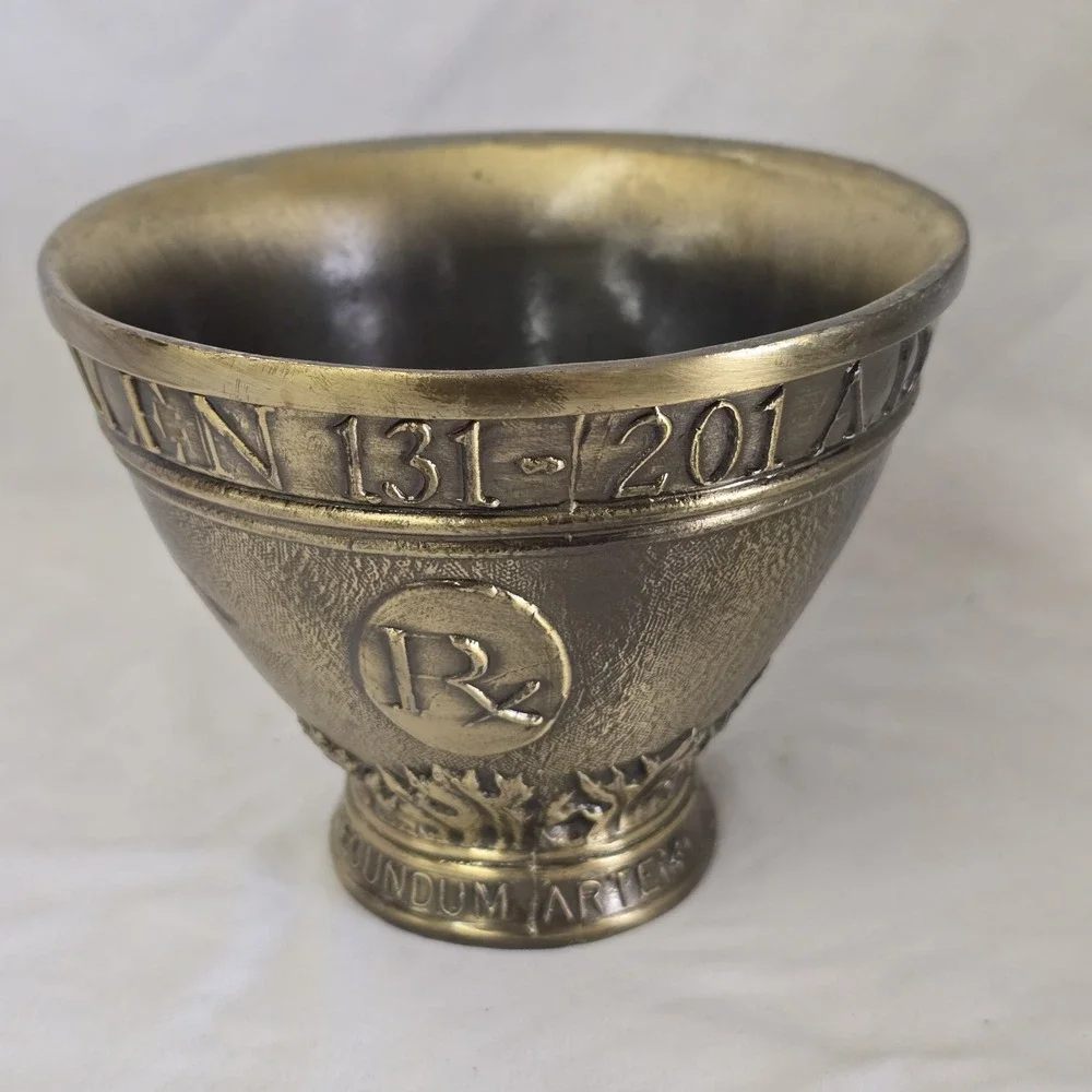 Coricidin Mortar Pestle Rx Drug‎ Store Display Medicine Brass Pharmaceutical